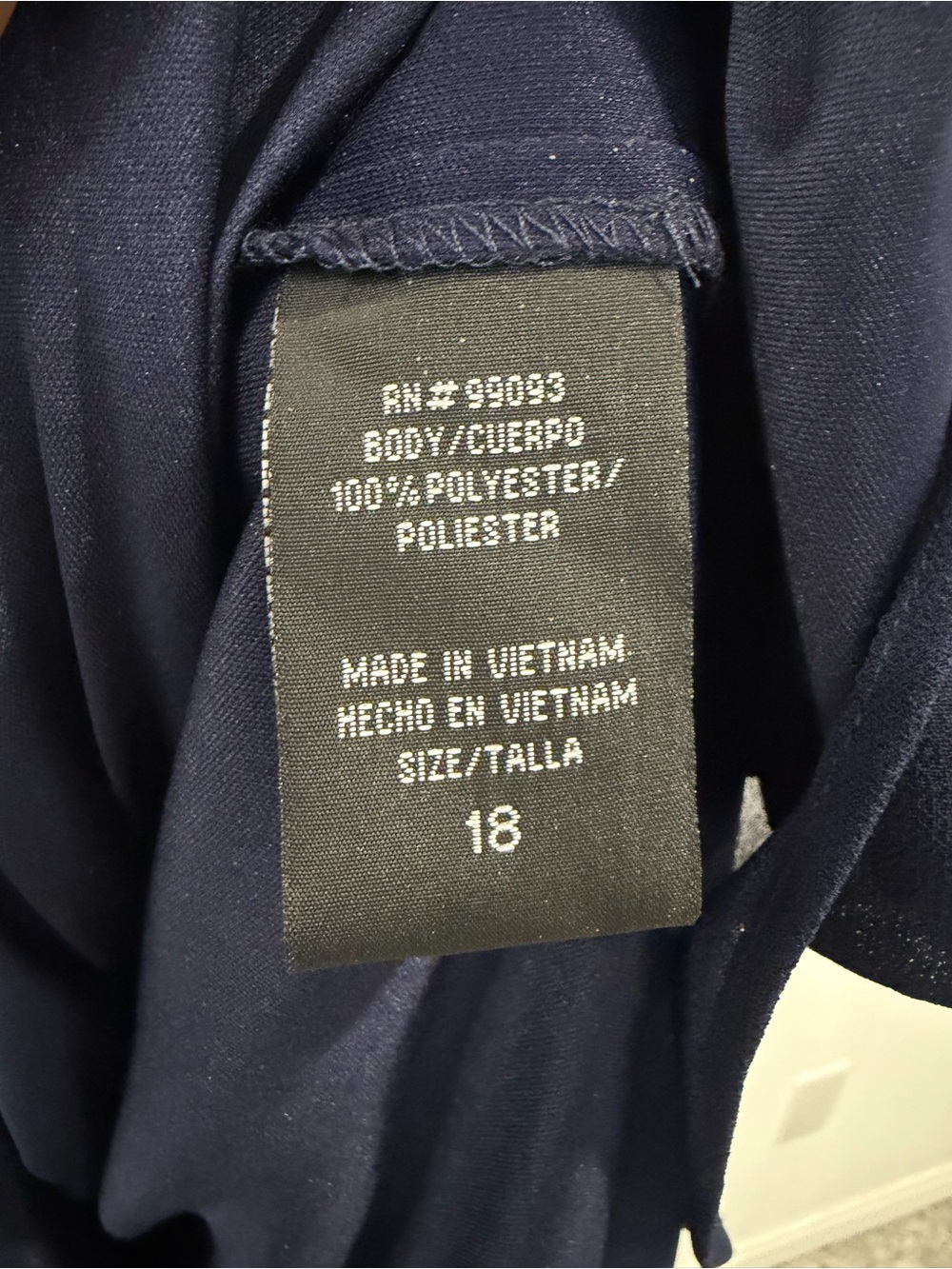 Le Bos Navy Dress with Beaded Trim - Picture 8 of 9